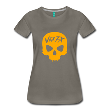 Neon Orange Skull T - asphalt