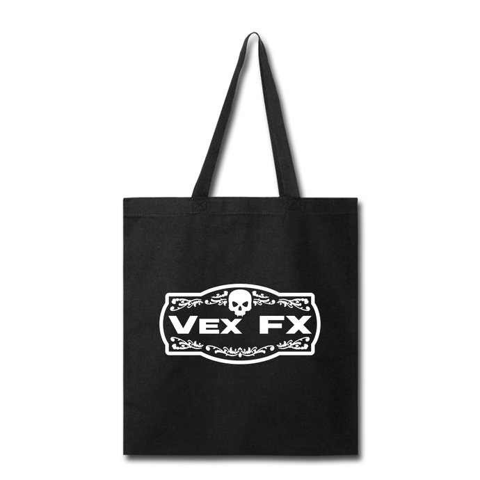 White Logo Tote - black