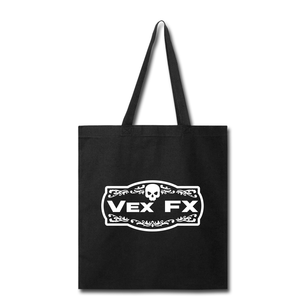 White Logo Tote - black