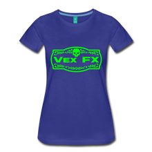 Neon Green Logo T - royal blue