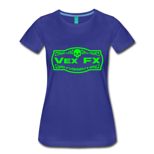 Neon Green Logo T - royal blue