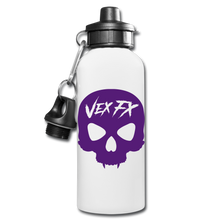 Purple Skull Water Bottle - white