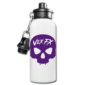 Purple Skull Water Bottle - white