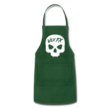 White Skull Apron - forest green