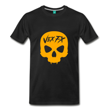 Neon Orange Skull - black