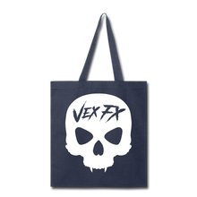 White Skull Tote - navy