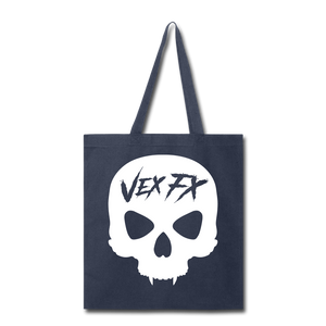 White Skull Tote - navy