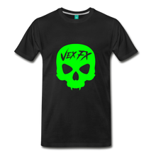 Neon Green Skull - black