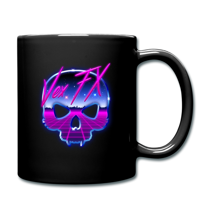 80s Synthwave Skull Mug - black