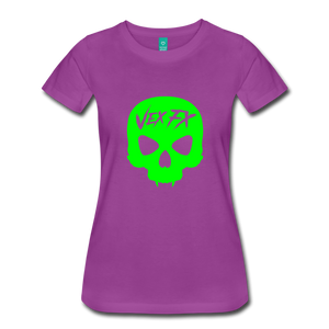 Neon Green Skull T - light purple