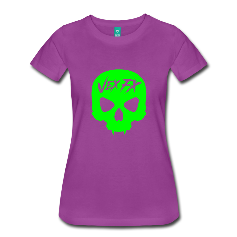 Neon Green Skull T - light purple