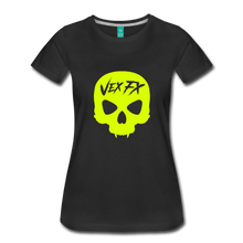 Neon Yellow Skull T - black