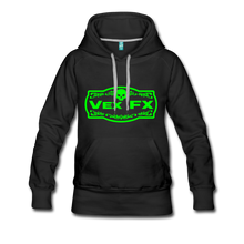 Neon Green Logo Hoodie - black