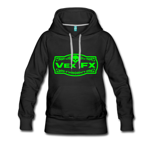 Neon Green Logo Hoodie - black