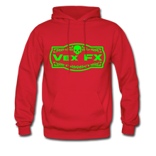 Neon Green Logo Hoodie - red