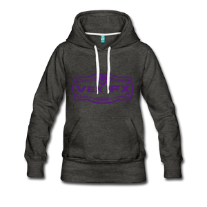 Purple Logo Hoodie - charcoal gray