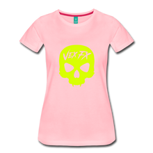 Neon Yellow Skull T - pink