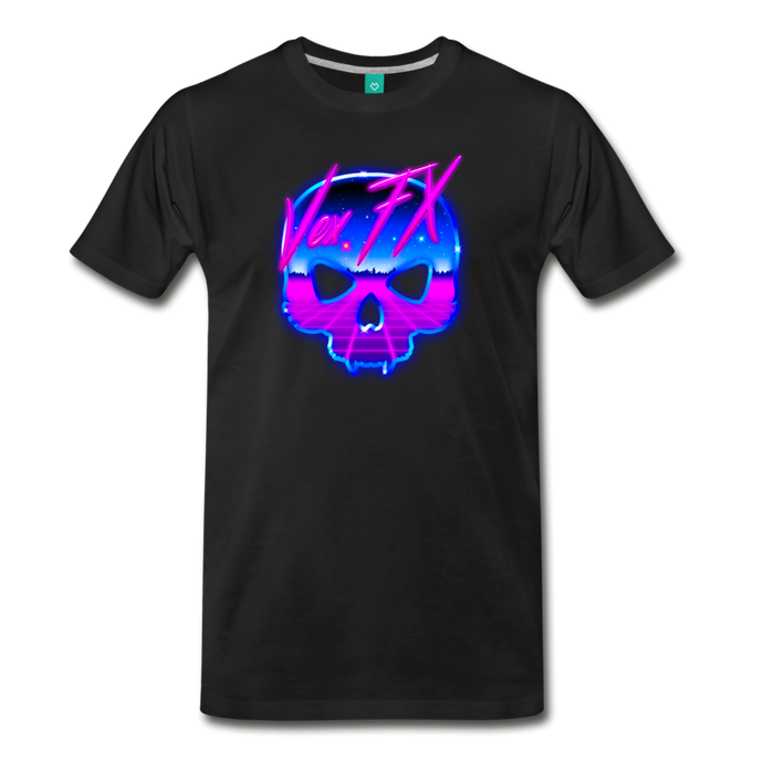 80s Synthwave Skull T3 - black