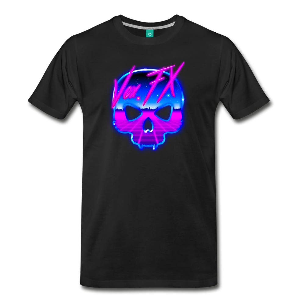 80s Synthwave Skull T3 - black