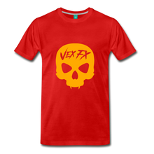 Neon Orange Skull - red