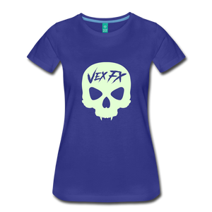 Glow In The Dark Skull T - royal blue