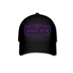 Purple Logo Flexfit Cap - black