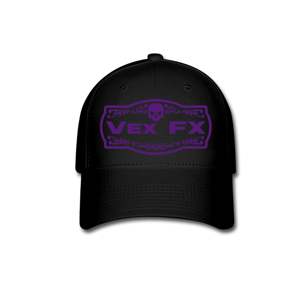 Purple Logo Flexfit Cap - black