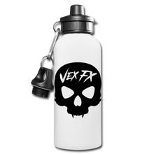 Black Skull Water Bottle - white