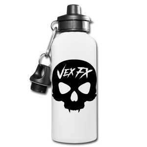 Black Skull Water Bottle - white