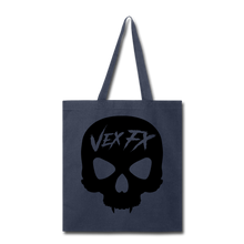 Black Skull Tote - navy