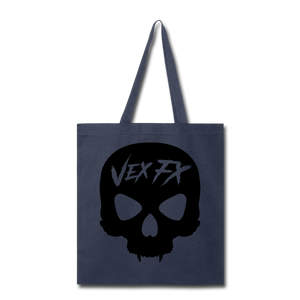 Black Skull Tote - navy