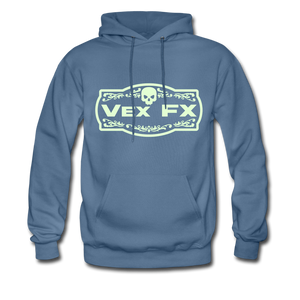 Glow In The Dark Logo Hoodie - denim blue