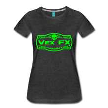 Neon Green Logo T - charcoal gray