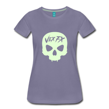 Glow In The Dark Skull T - washed violet