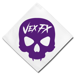 Purple Skull Bandana - white