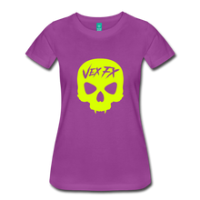 Neon Yellow Skull T - light purple