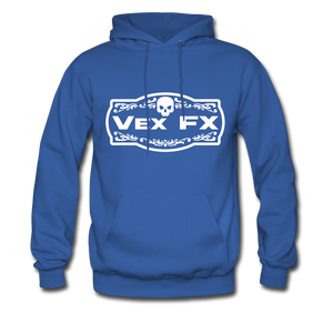 White Logo Hoodie - royal blue