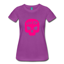 Neon Pink Skull T - light purple