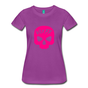 Neon Pink Skull T - light purple