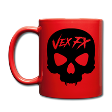 Black Skull Mug - red