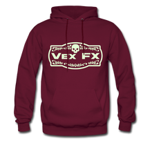 Glow In The Dark Logo Hoodie - burgundy