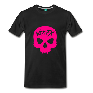 Neon Pink Skull - black