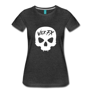 White Skull T - charcoal gray