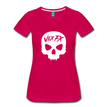 White Skull T - dark pink