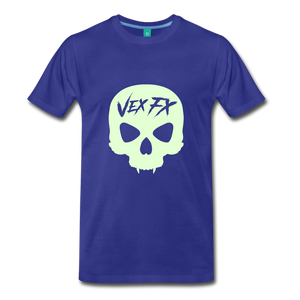 Glow In The Dark Skull - royal blue