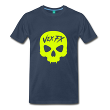 Neon Yellow Skull - navy