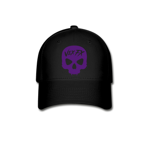 Purple Skull Flexfit Cap - black