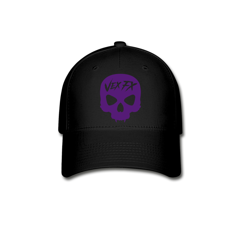 Purple Skull Flexfit Cap - black