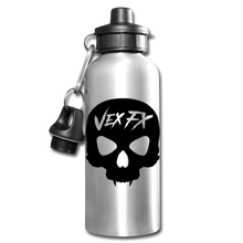 Black Skull Water Bottle - silver