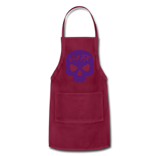 Purple Skull Apron - burgundy